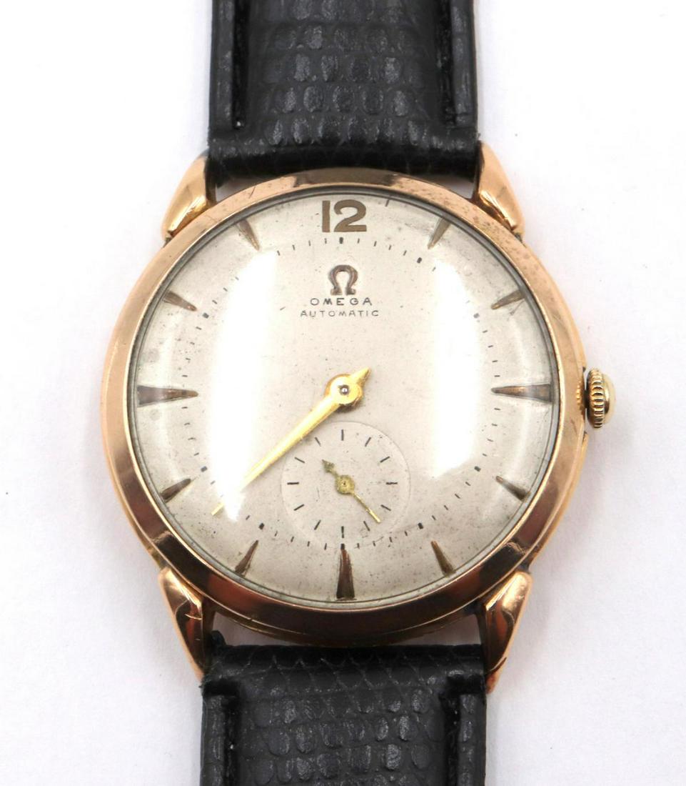 Vintage Omega 18Kt Rose Gold Bumper Automatic Watch (1 of 3)