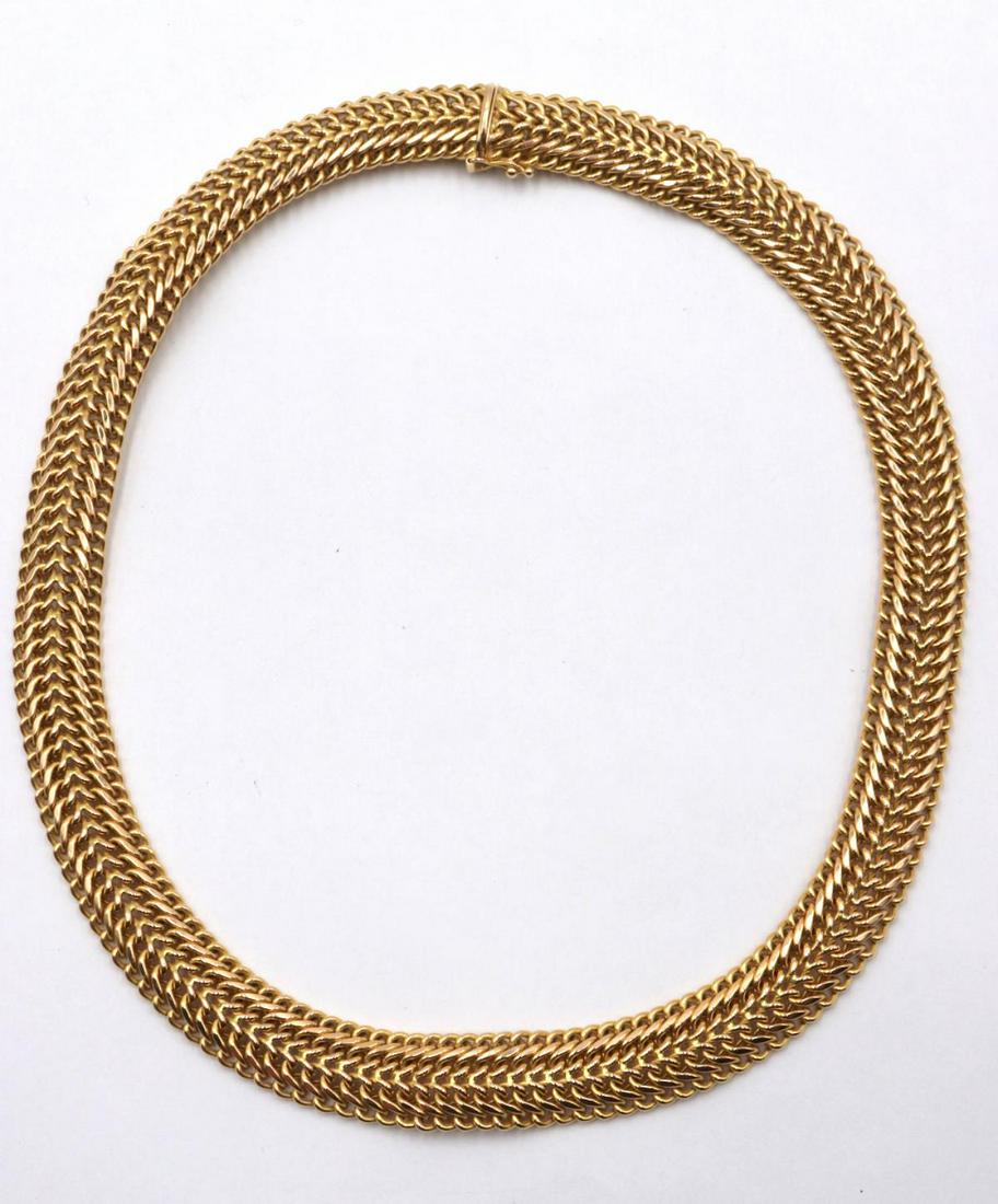 Italian 14Kt Yellow Gold Wide Link Necklace (1 of 3)