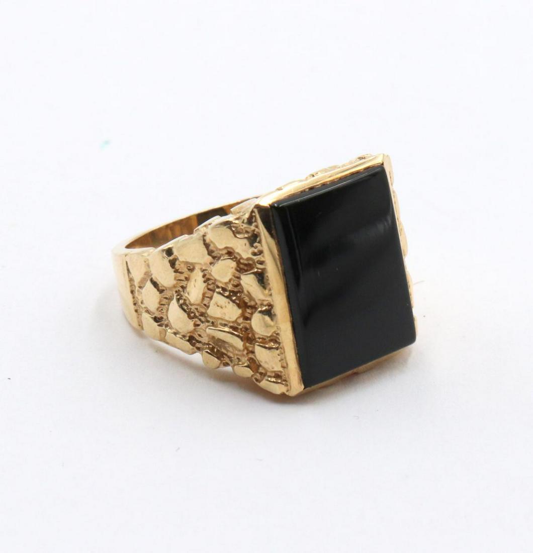 14Kt Yellow Gold & Onyx Men's Ring (1 of 2)