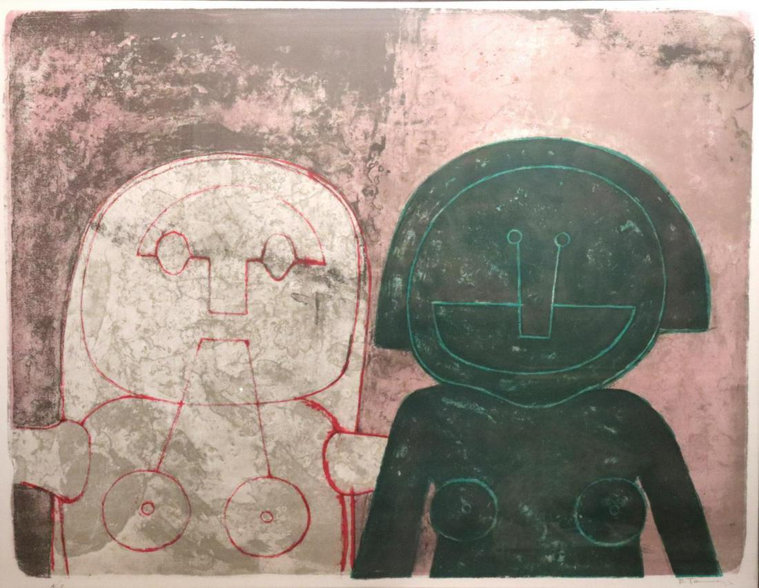 Rufino Tamayo "Two Females" Color Lithograph (1 of 4)