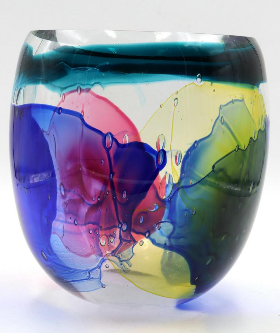 Leon Applebaum "Lava" Art Glass Vase (1 of 4)