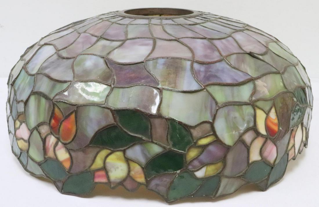 Attr. Wilkinson Leaded Glass Lamp Shade (1 of 4)