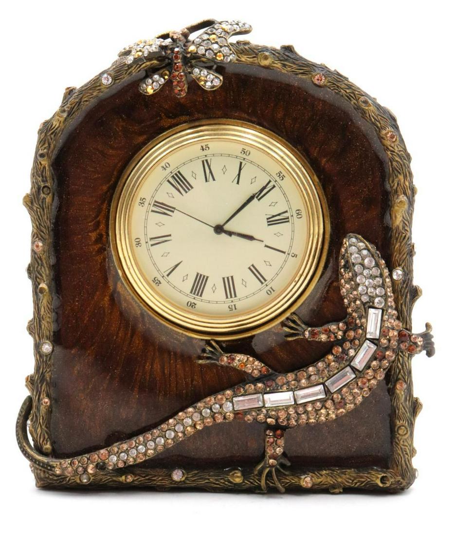 Jay Strongwater Swarovski Crystal & Enamel Clock (1 of 3)