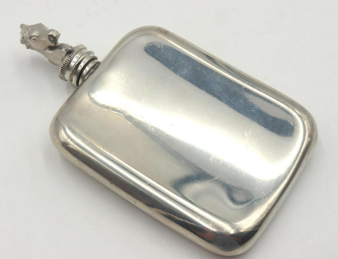 Vintage Silver Plated Horse Head Flask (1 of 2)