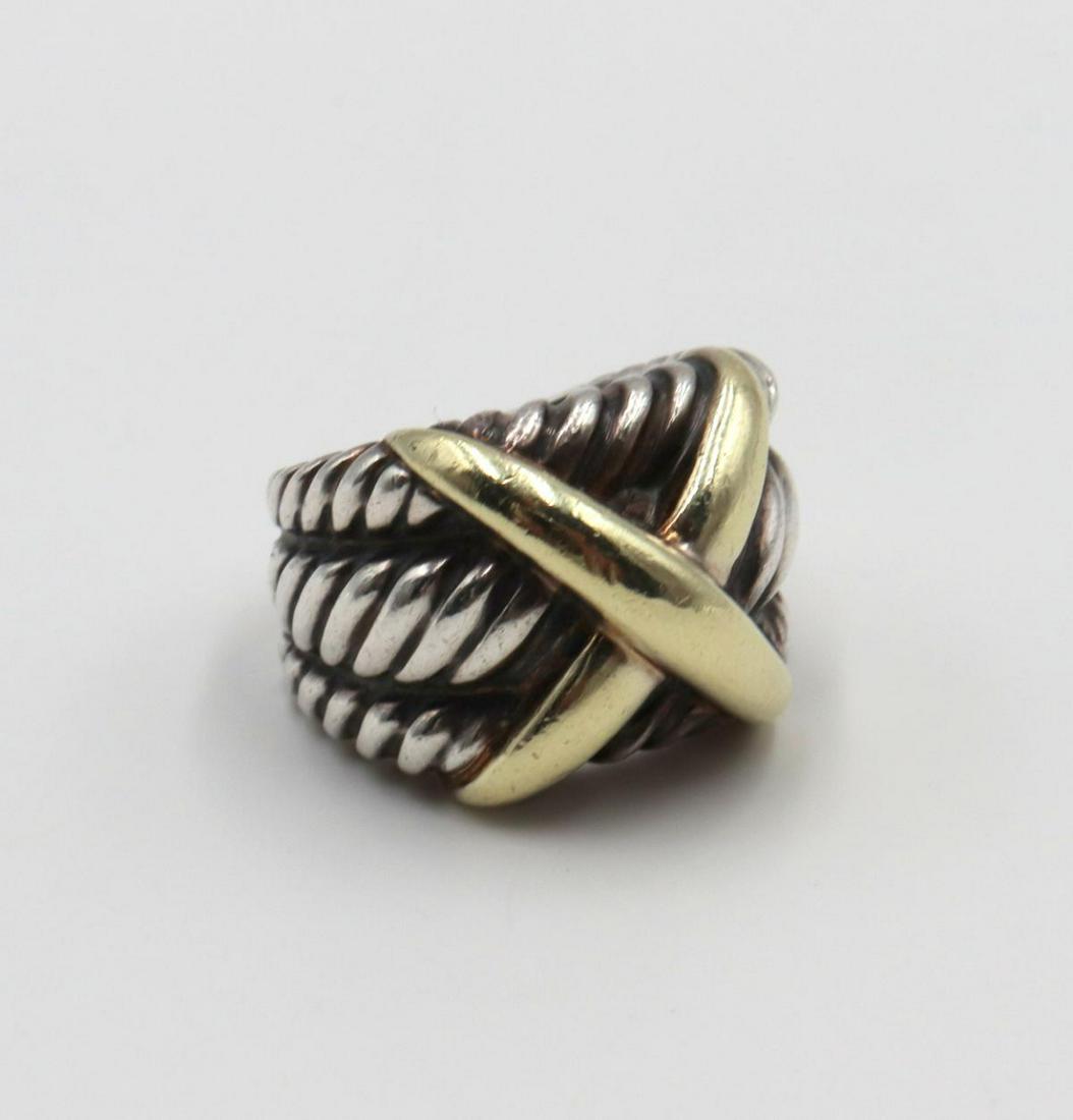 David Yurman14Kt & Sterling "X" Ring (1 of 3)