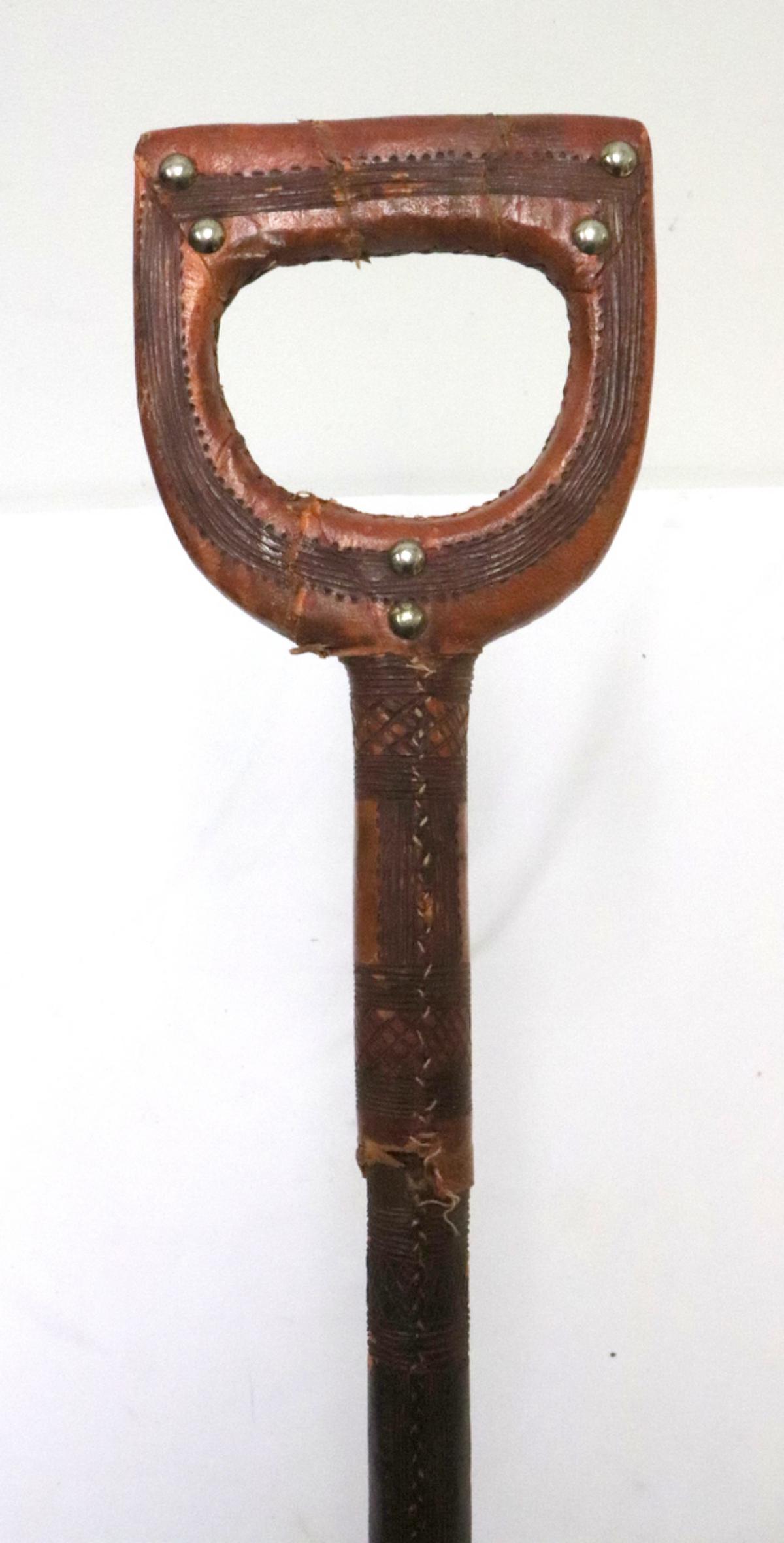 Vintage Leather & Sword Walking Cane (1 of 3)