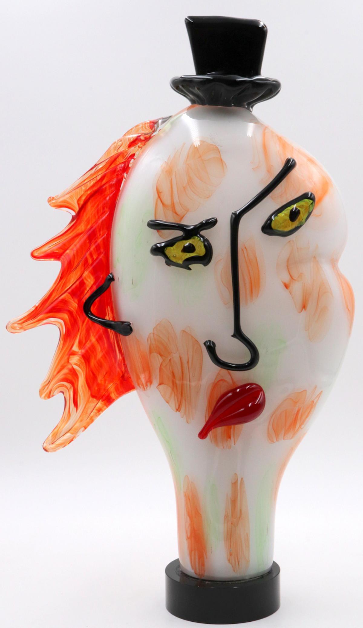 Italian Murano Art Glass Bust (1 of 3)