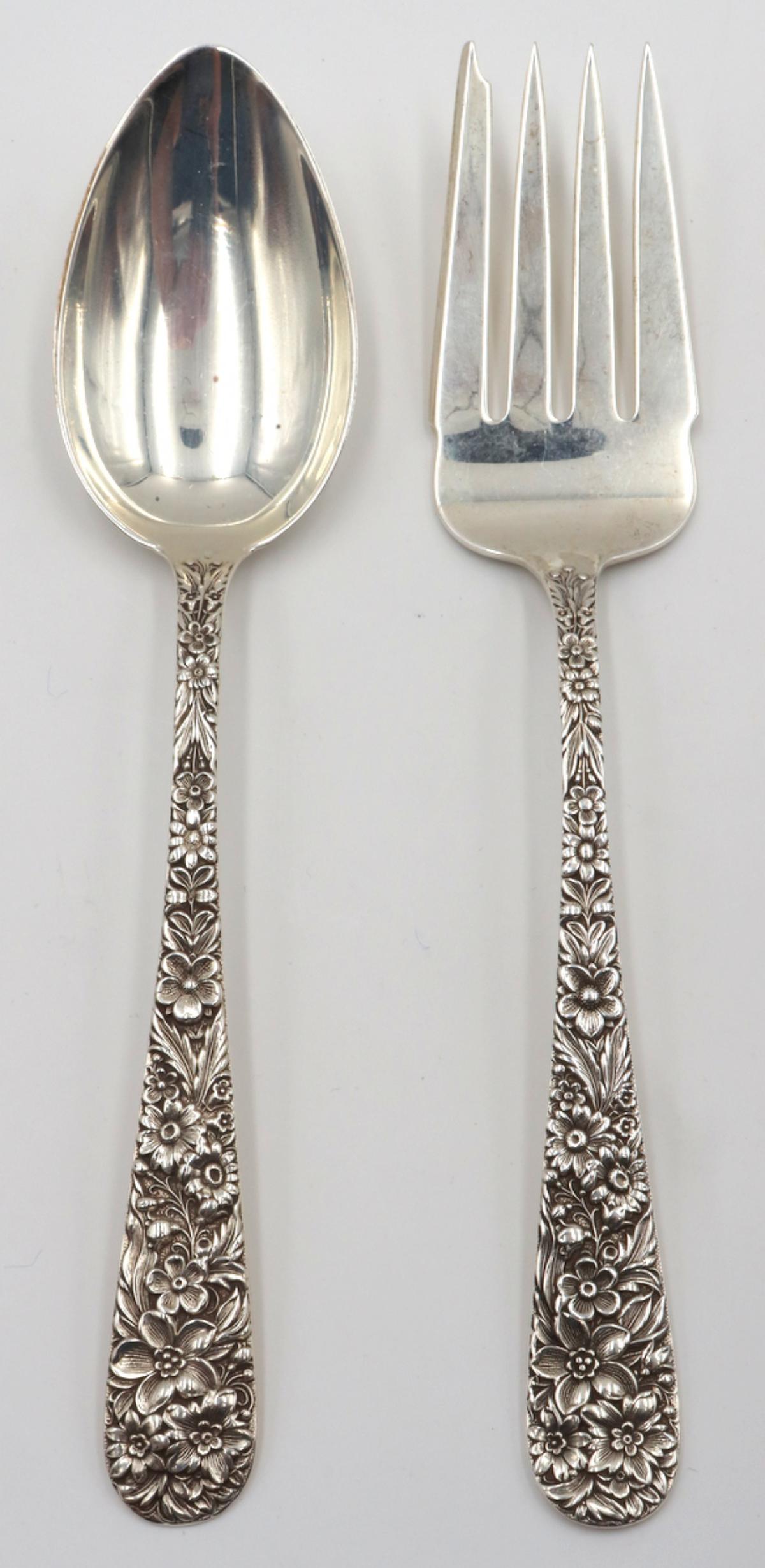 Kirk & Sons "Repousse" Sterling Silver Serving Set (1 of 3)