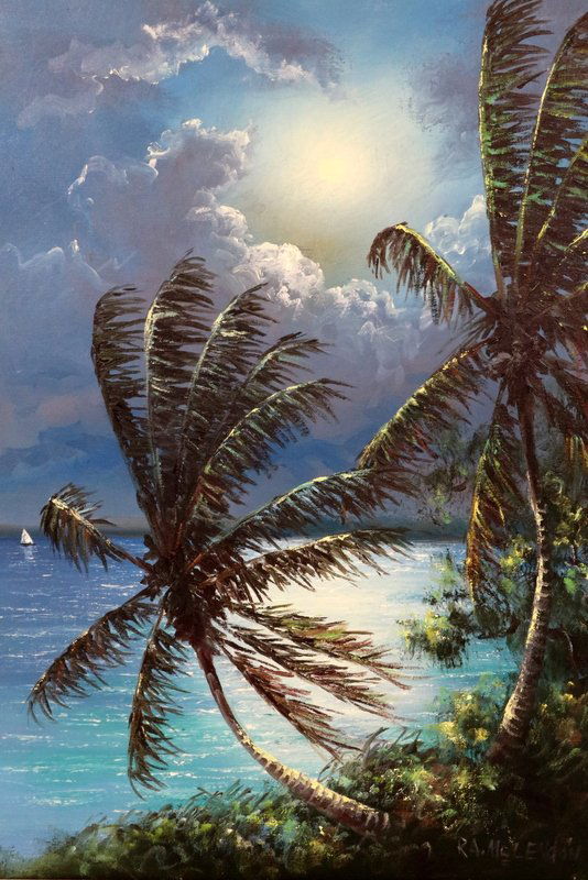 R.A. Roy McLendon Highway Men Oil Painting on Canvas (1 of 7)