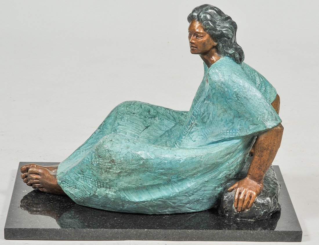 Victor Gutierrez (Mexican b.1950) "Seated Woman" Bronze (1 of 5)