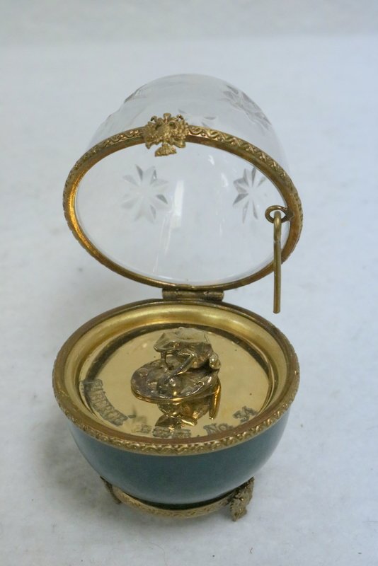 Faberge Limoges Hand Painted Porcelain Egg Pill Box (1 of 4)