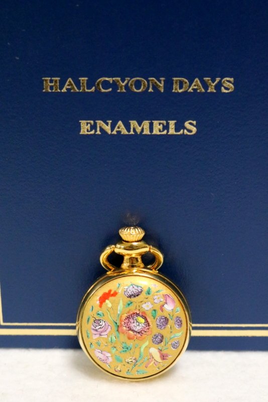 Halcyon Day Enamels "Exotic Flowers" Quartz Watch (1 of 3)