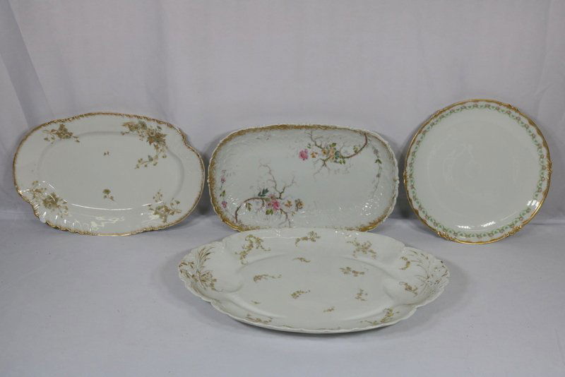 4 Pc. Limoges Hand Painted Porcelain Serving Trays (1 of 5)