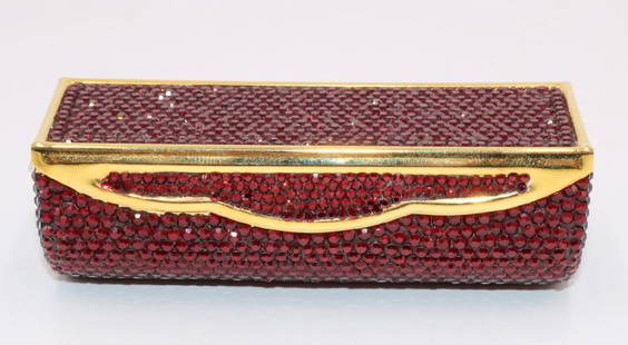 Judith Leiber Swarovski Crystal Lipstick Case: Judith Leiber Swarovski Crystal Lipstick Case. Measures - 3 1/2" long.