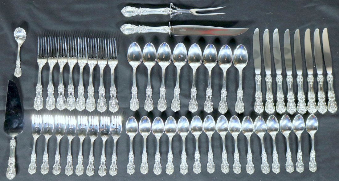 59 Pc. Reed & Barton "Francis I" Sterling Flatware Set (1 of 7)