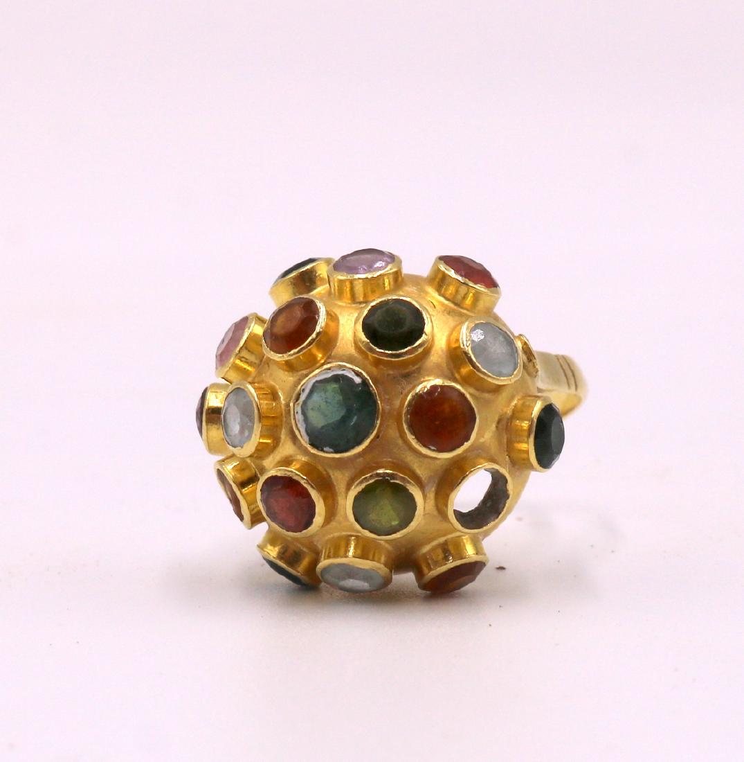 18Kt YG Semi-Precious Stone Ring (1 of 2)