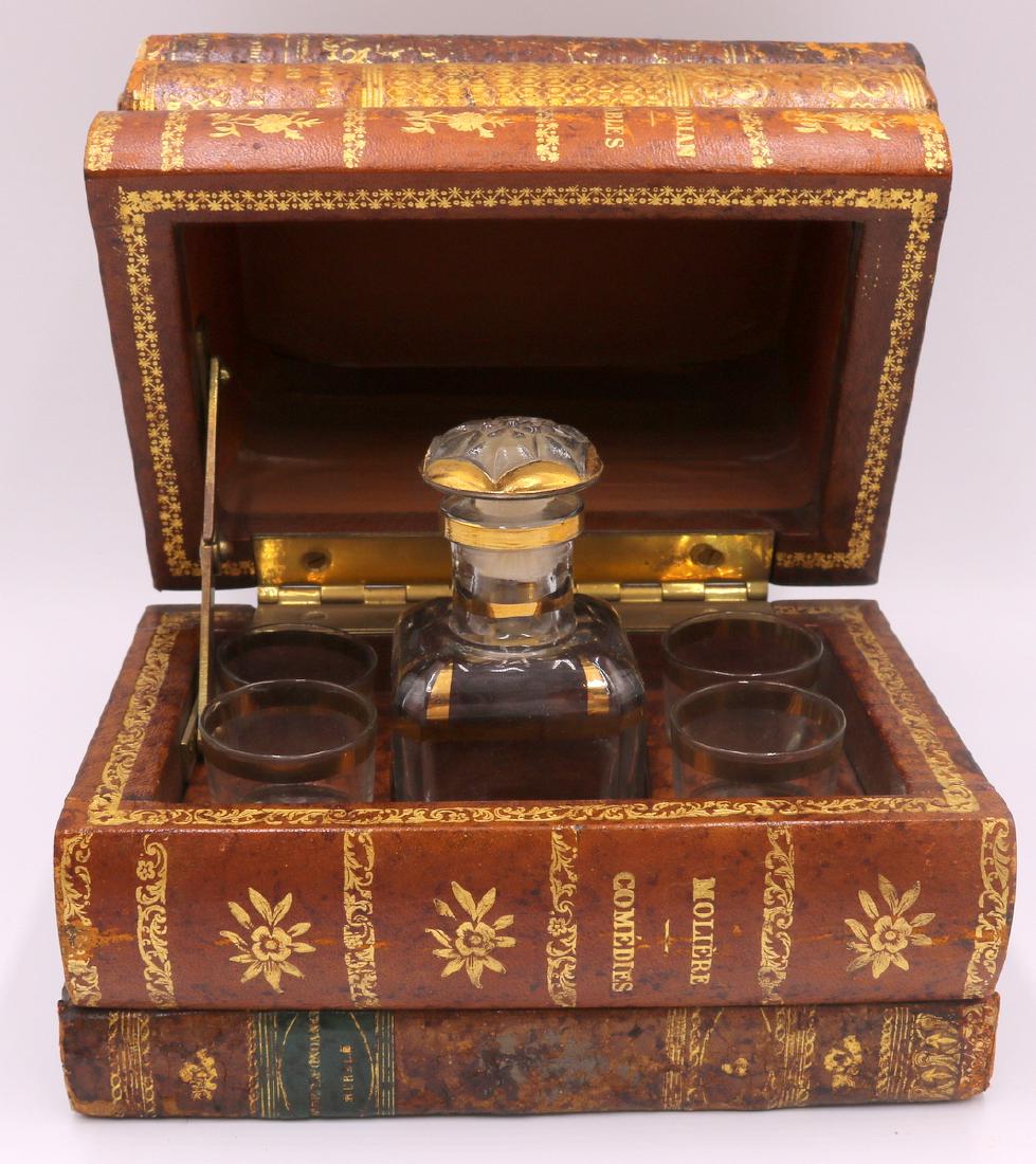 French Gilt Painted Glass Decanter Set (1 of 4)