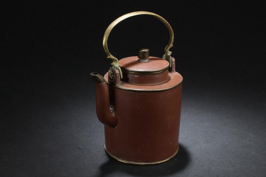 Antique Chinese Zisha Teapot: Antique Chinese Zisha Teapot. Length: 5 "