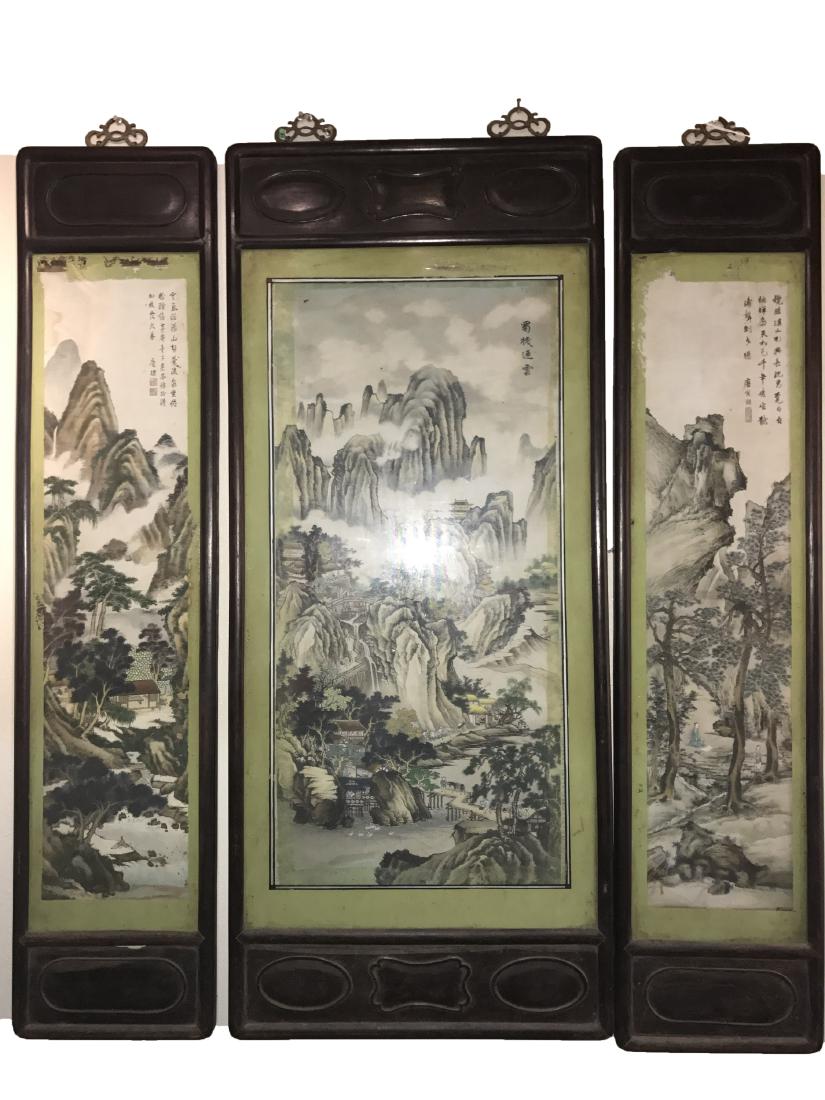 A Collection of Three Framed Painting (1 of 10)