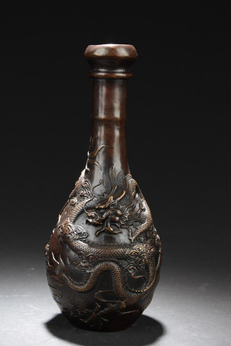 Chinese Bronze Dragon Vase (1 of 4)