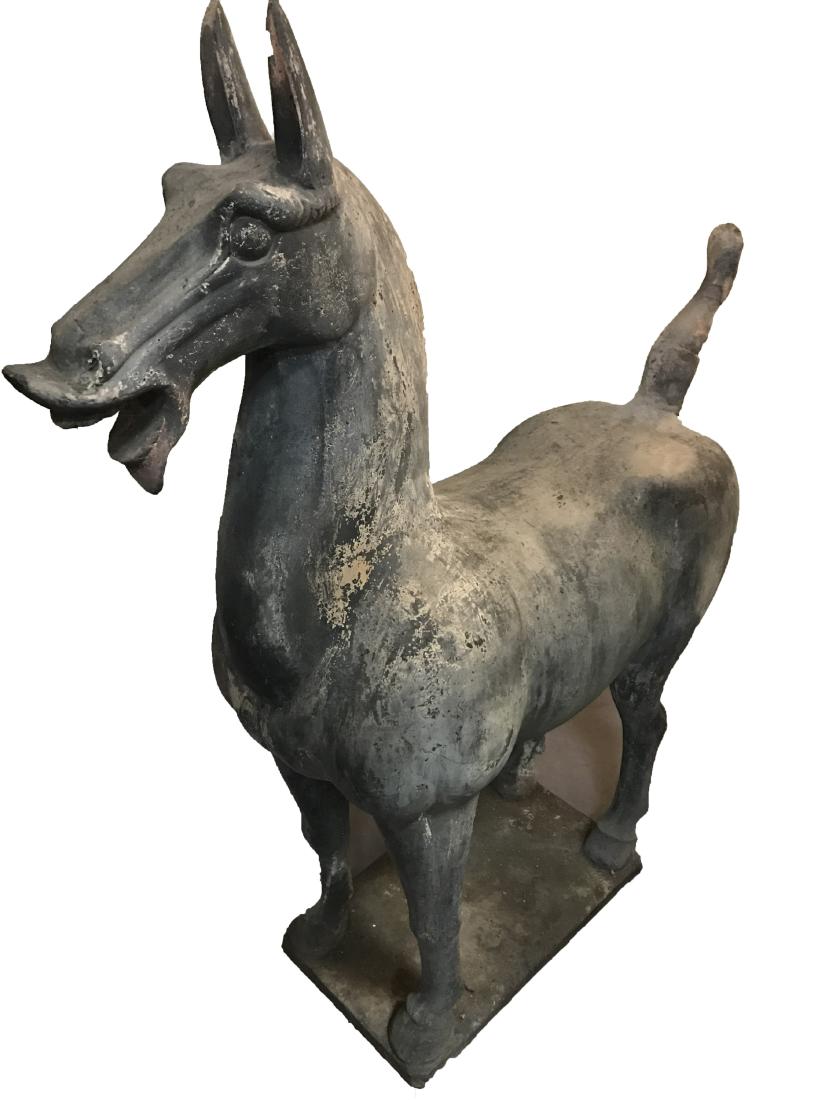 Large Chinese Pottery Horse Statue (1 of 7)