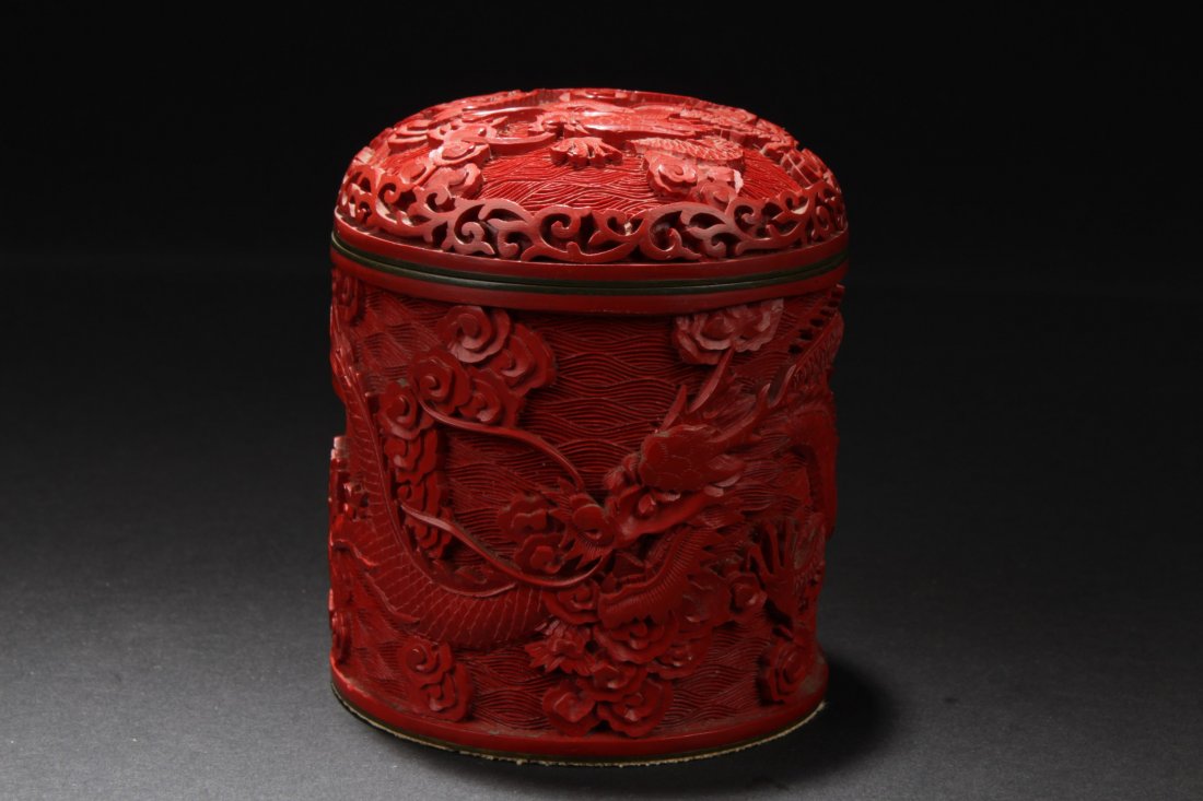Chinese Cloisonne Round Container (1 of 4)