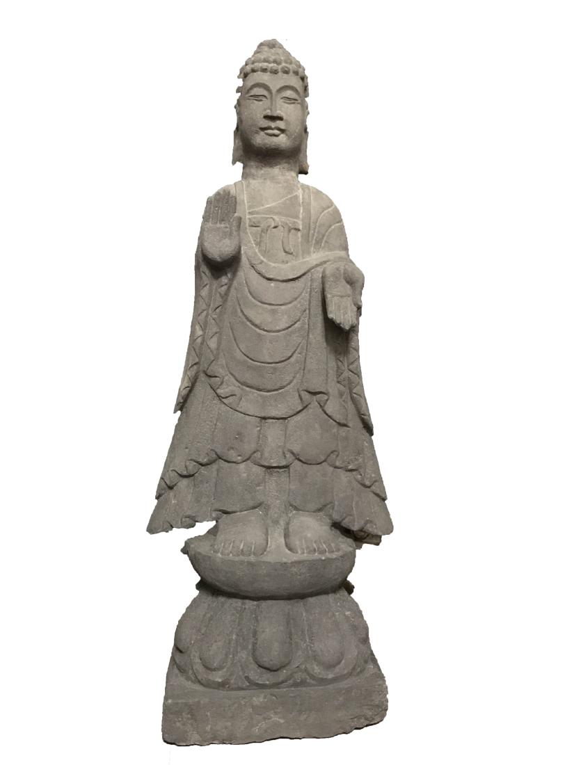 Large Chinese Stone Buddha Statue (1 of 4)