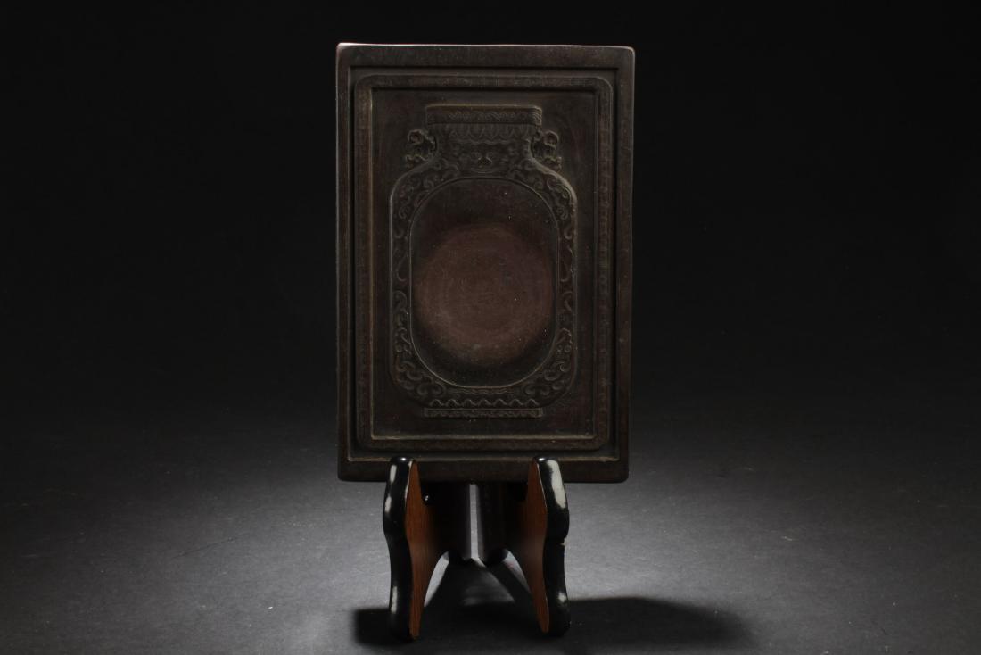 Chinese Inkstone: Chinese Inkstone. Length: 7" Width: 4.75" Height: 1.25"