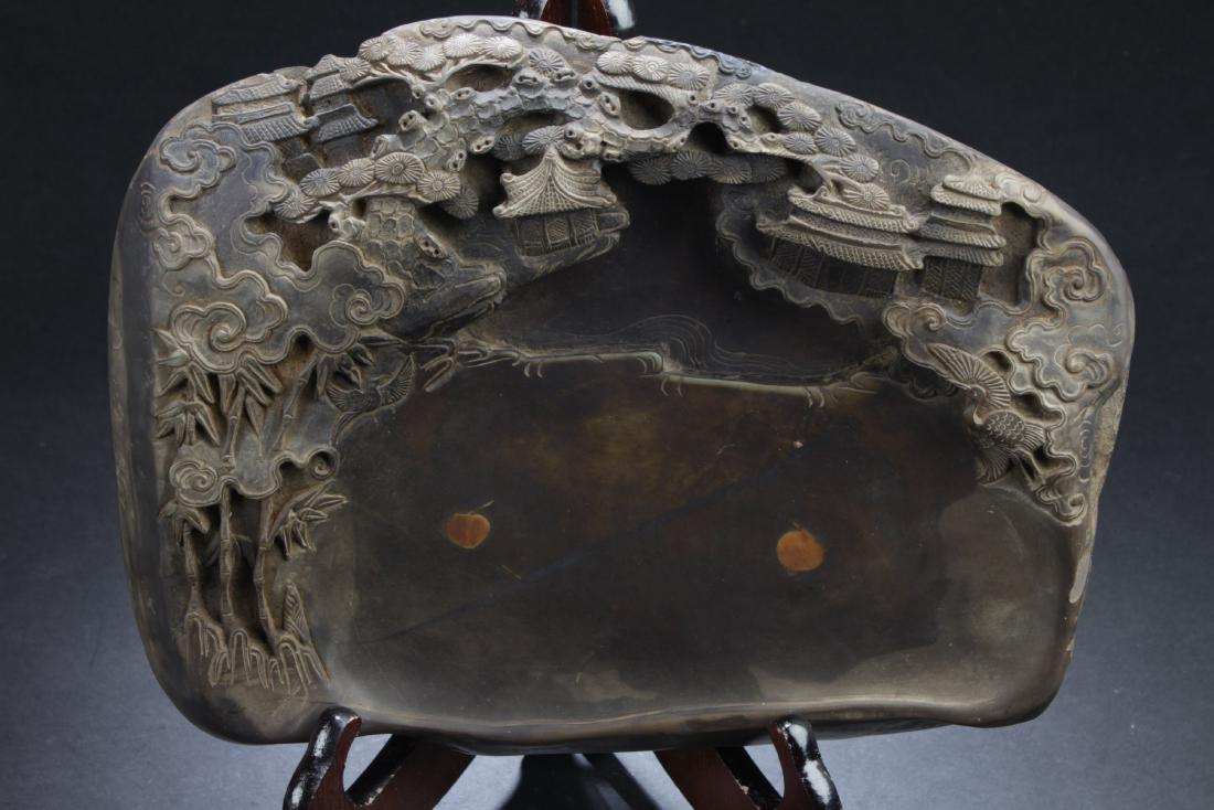 Chinese Inkstone: Chinese Inkstone. Length: 11.5"