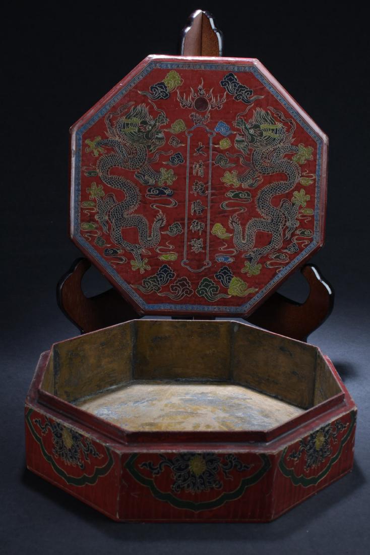 A Chinese Octa-fortune Estate Lacquer Box Display (1 of 8)