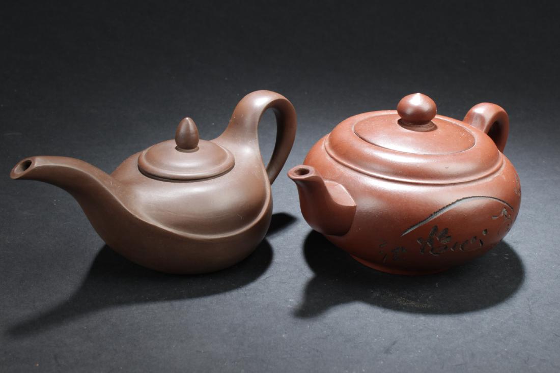 Two Chinese Zisha Teapots (1 of 8)