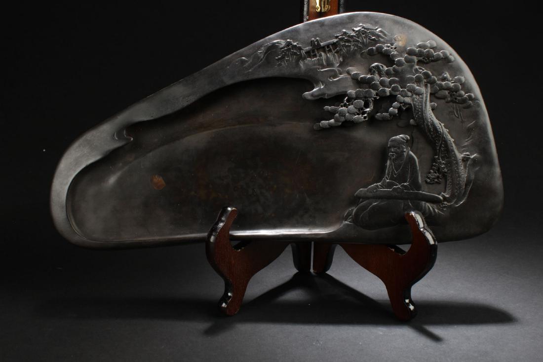 An Estate Anicent-framing Chinese Inkstone Display (1 of 6)