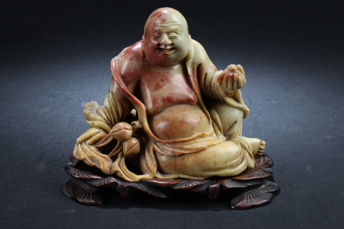 Antique Chinese Soapstone Carved statue (1 of 5)