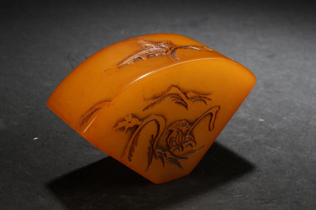 A Chinese Story-telling Estate Soapstone Figure Display (1 of 5)