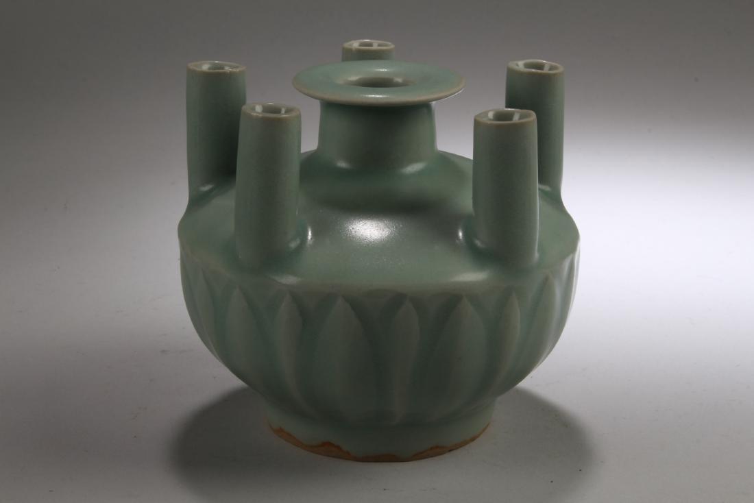 Chinese Enamel Five Hole Vase (1 of 4)