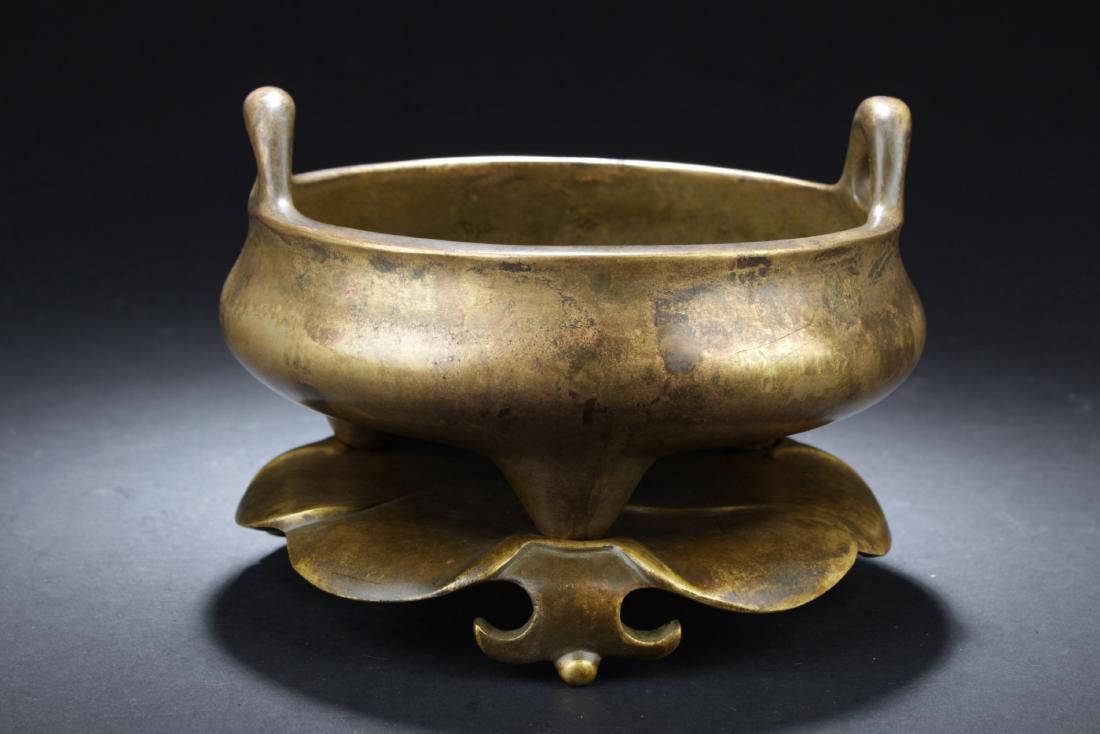 Chinese Gilt Bronze Tripod Censer (1 of 4)