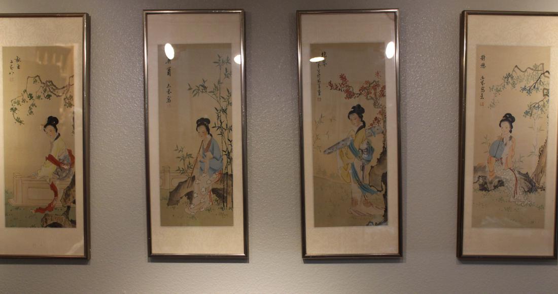 A Group of Four Chinese Framed Painting (1 of 5)