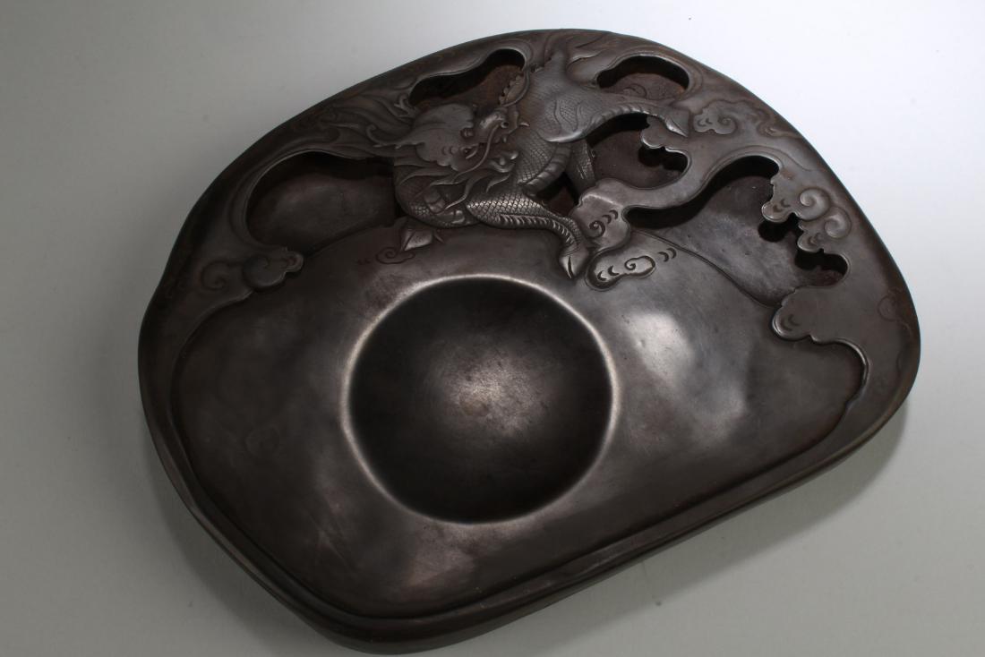 A Chinese Dragon-decorating Estate Inkstone Display (1 of 4)