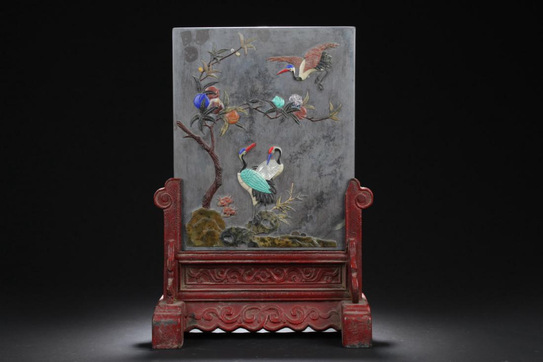 Antique Chinese Ink stone Table Screen (1 of 7)