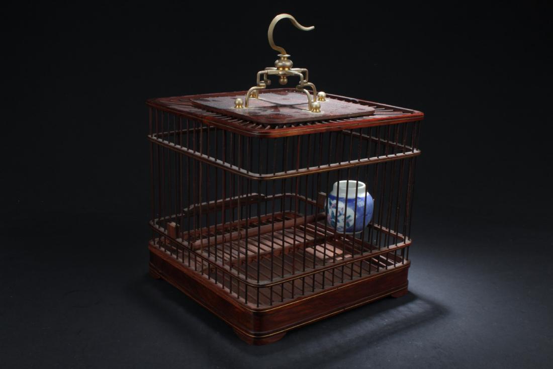 Chinese Carved Bamboo Bird Cage (1 of 5)