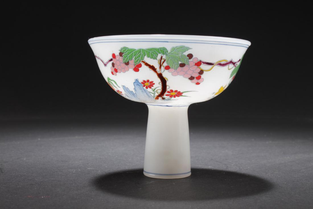 Chinese Porcelain Stem Cup (1 of 5)