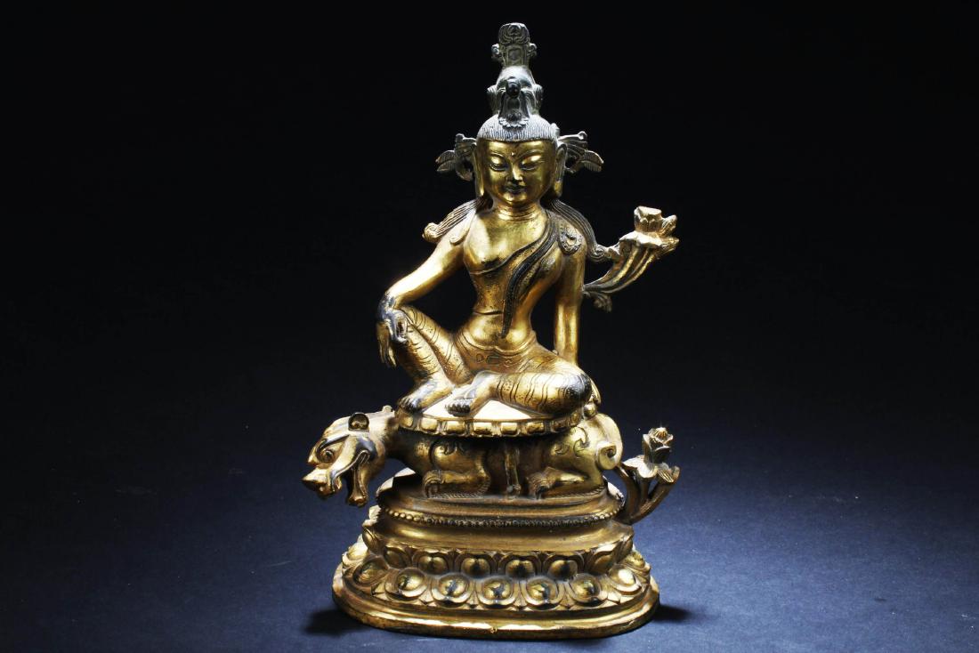 Chinese Gilt Bronze Bodhisattva Statue (1 of 7)