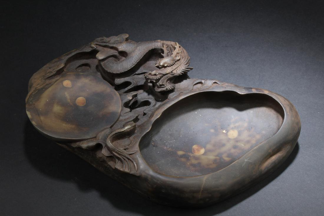 Chinese Inkstone: Chinese Inkstone. Length: 9"