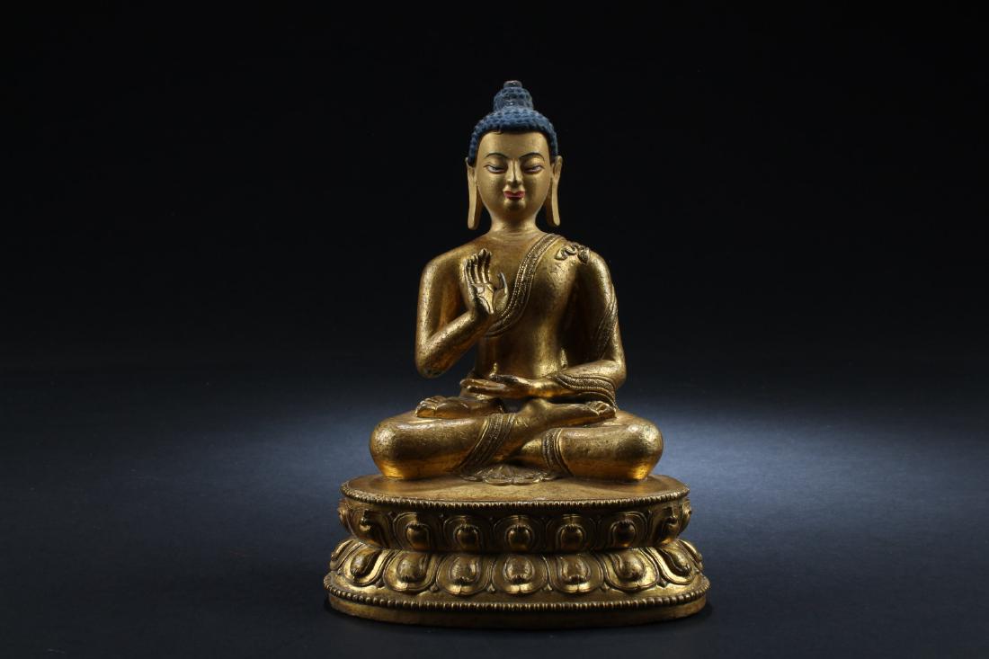 Chinese Gilt Buddha Statue (1 of 4)