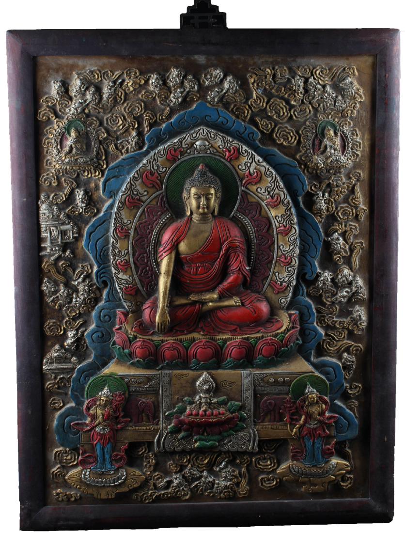 A Chinese Tibetan Hanging Plaque (1 of 3)