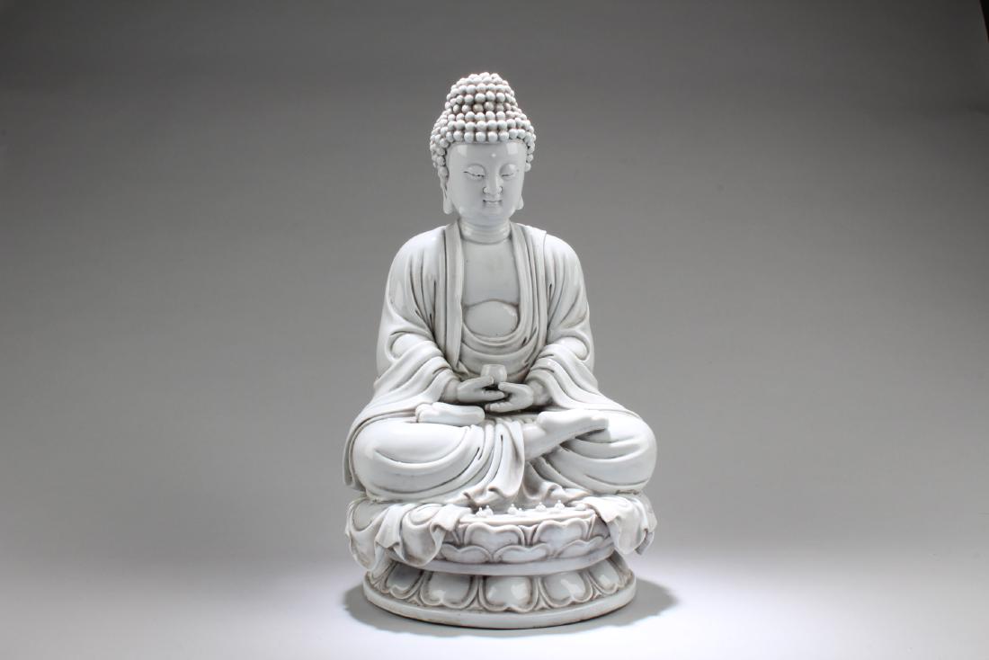 Chinese Blanc De Chine Buddha Statue (1 of 7)