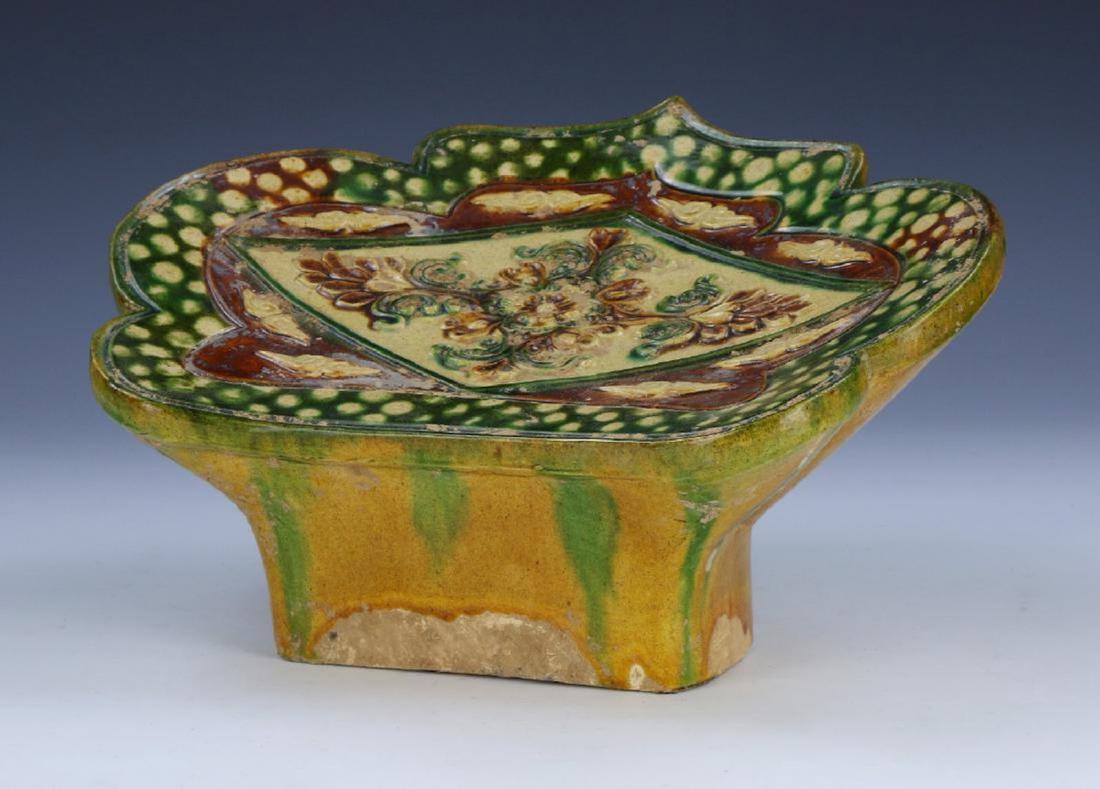 Antique Chinese Sancai Glazed porcelain Pillow (1 of 3)