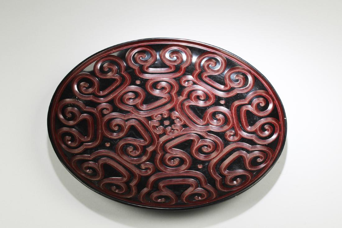 Chinese Lacquer Round Tray (1 of 3)