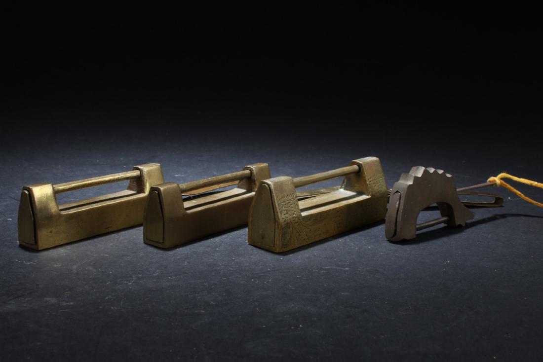 Four Antique Chinese Locks (1 of 5)