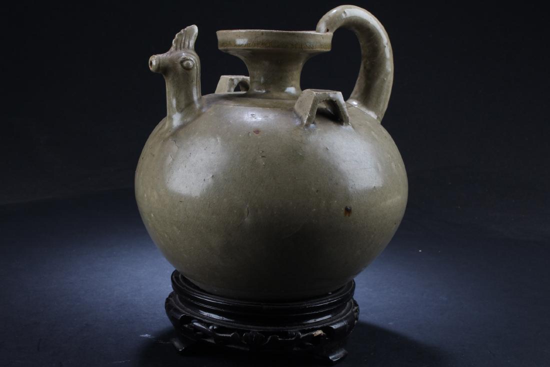 A Chinese Pottery Jar with Wooden Stand (1 of 5)